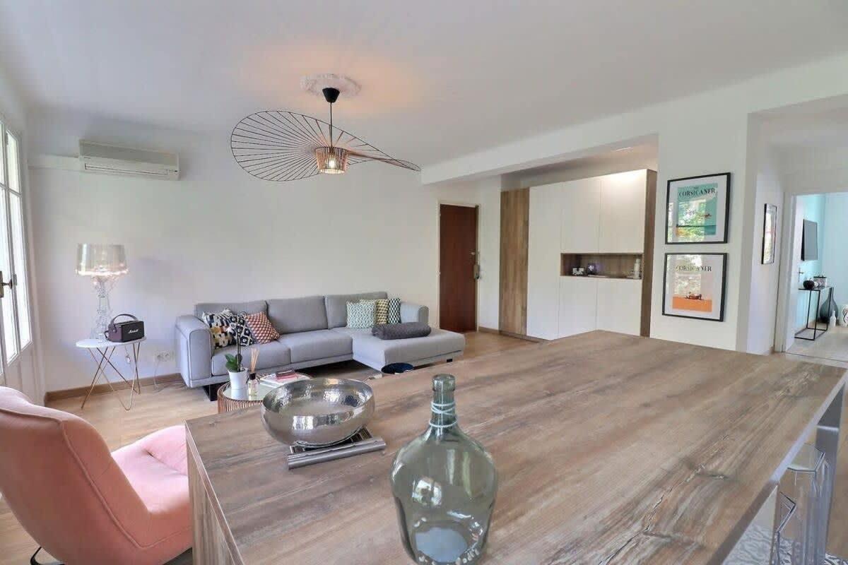 Charmant T2 Avec Balcon - Parking, Ac, Wifi Ajaccio  Zewnętrze zdjęcie